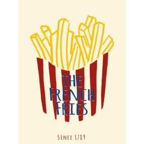 Affiche frite " the French fries " l.30 x H.40 cm Dada Art