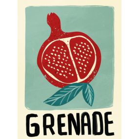 Affiche fruit grenade l.30 x l.40 cm Dada Art