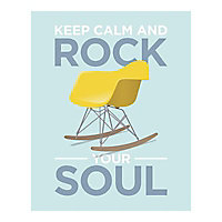 Affiche Keep calm and rock your soul 40 x 50 cm