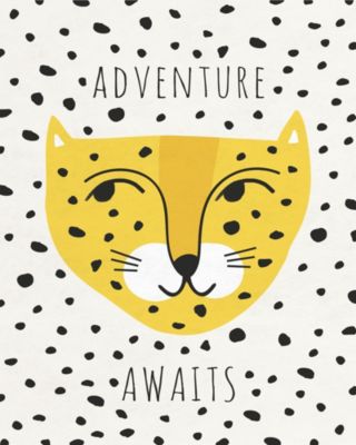 Affiche Léopard " Adventure awaits " l.24 x l.30 cm Dada Art