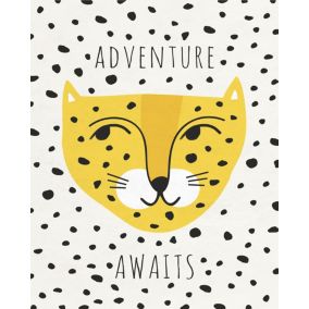 Affiche Léopard " Adventure awaits " l.24 x l.30 cm Dada Art