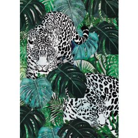 Affiche léopard jungle vert L.40 x H.50cm Dada Art