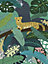 Affiche léopard multicouleur Dada Art l.30 x H.40 cm