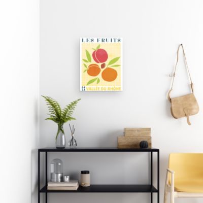 Affiche "Les fruits de la vallée du Rhône" Dada Art l.40 x H.50 cm orange