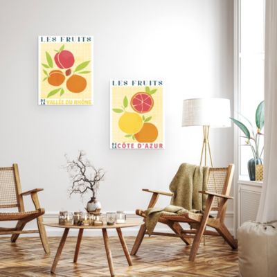 Affiche "Les fruits de la vallée du Rhône" Dada Art l.40 x H.50 cm orange