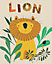 Affiche lion Child multicouleur Dada Art l.24 x H.30 cm
