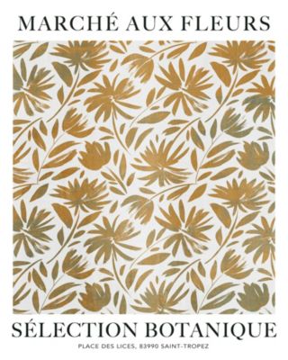 Affiche marché aux fleurs séléction botanique Dada Art l.40 x H.50 cm marron