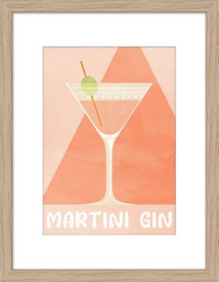 Affiche Martini orange Dada Art l.24 x H.30 cm