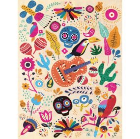 Affiche Mexico multicouleur Dada Art l.30 x H.40 cm