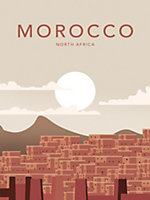 Affiche morocco Dada Art l.30 x H.40 cm ocre