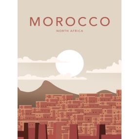 Affiche morocco Dada Art l.30 x H.40 cm ocre
