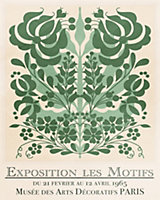Affiche Motif vert Dada Art l.40 x H.50 cm