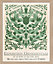Affiche Ornemental vert Dada Art l.40 x H.50 cm