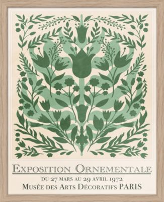 Affiche Ornemental vert Dada Art l.40 x H.50 cm