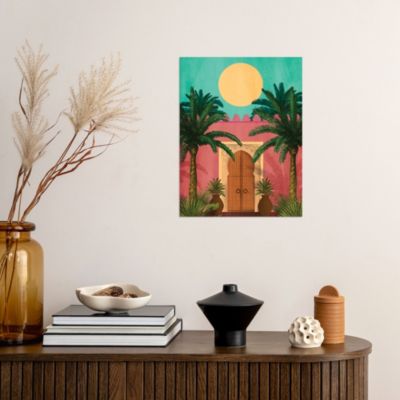 Affiche palmiers Dada Art l.30 x H.40 cm multicolore