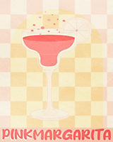 Affiche Pink Margarita rose Dada Art l.24 x H.30 cm