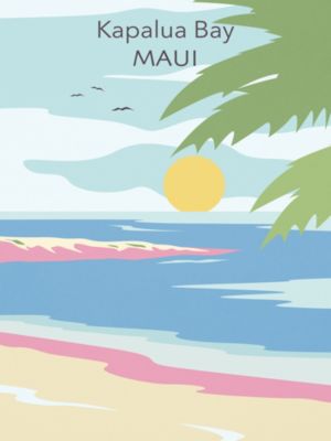 Affiche plage Kapalua Bay l.30 x l.40 cm Dada Art