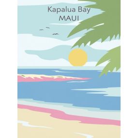 Affiche plage Kapalua Bay l.30 x l.40 cm Dada Art