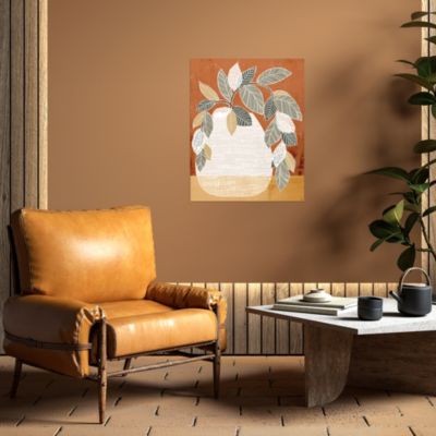 Lot De 2 Posters Plantes Vertes - Déco Murale Toile 40x50cm (feuilles Eucalyptus Et Plantain)