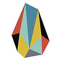Affiche Polygone multicolore 40 x 50 cm