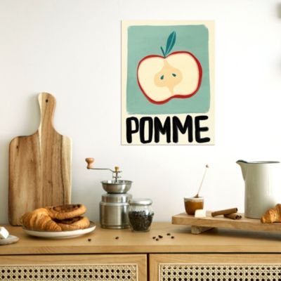 Affiche pomme vert pastel l.30 x l.40 cm Dada Art