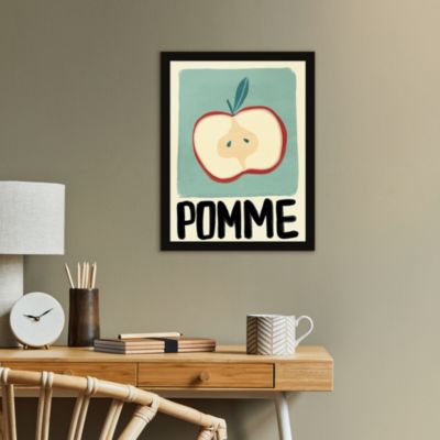 Affiche pomme vert pastel l.30 x l.40 cm Dada Art