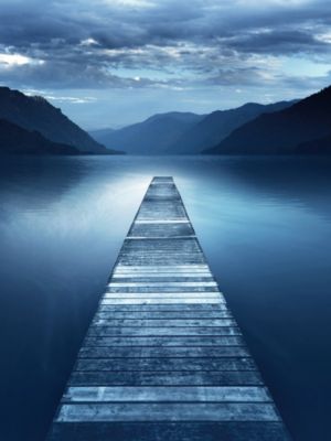 Affiche Pontoon Night bleu Dada Art l.60 x H.80 cm