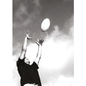 Affiche rugby noir et blanc L.50 x H.70cm Dada Art