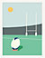 Affiche Rugby vert Dada Art l.30 x H.40 cm