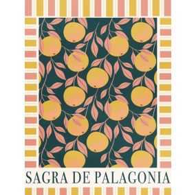 Affiche Sagra de Palagonia rose orange Dada Art l.30 x H.40 cm