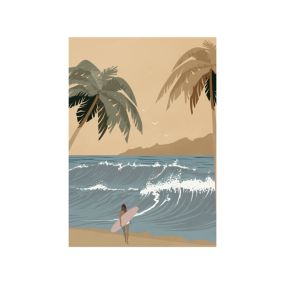 Affiche surfeur Hia Dada Art L.40 x l.30 cm