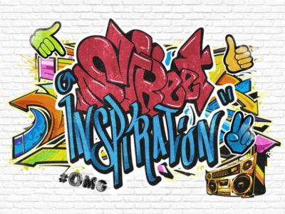 Affiche Tag multicouleur Dada Art l.30 x H.40 cm