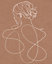 Affiche traits terracotta Dada Art l.40 x H.50 cm