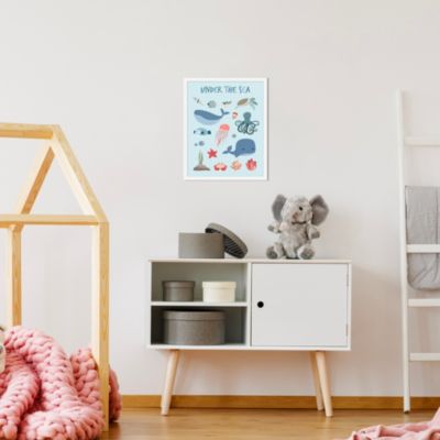 Affiche Under the sea bleu Dada Art l.40 x H.50 cm