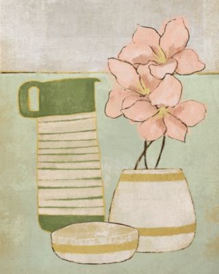 Affiche vintage fleur et cruche pastel l.24 x l.30 cm Dada Art