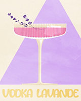 Affiche Vodka violet Dada Art l.24 x H.30 cm