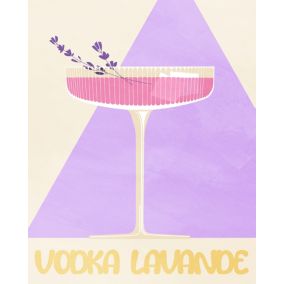 Affiche Vodka violet Dada Art l.24 x H.30 cm