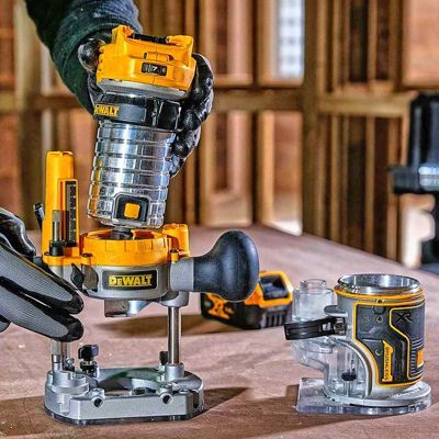 Affleureuse défonceuse 18V XR DCW604NT (sans batterie ni chargeur) en coffret T-STAK - DEWALT - DCW604NT-XJ