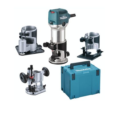 Affleureuse-défonceuse Makita Rt0702cx3j (4 En 1) 6mm 710w + Makpac