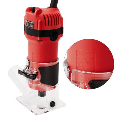 Affleureuse Électrique 800W 31000 RPM Avec Housse anti Poussière, Affleureuse à Bois Avec 15 Fraises Queue de 1/4", Base Fixe