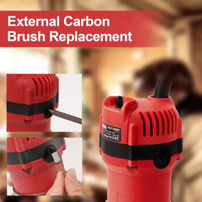 Affleureuse Électrique 800W 31000 RPM Avec Housse anti Poussière, Affleureuse à Bois Avec 15 Fraises Queue de 1/4", Base Fixe