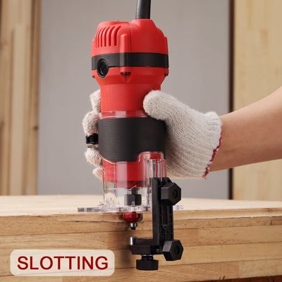 Affleureuse Électrique 800W 31000 RPM Avec Housse anti Poussière, Affleureuse à Bois Avec 15 Fraises Queue de 1/4", Base Fixe