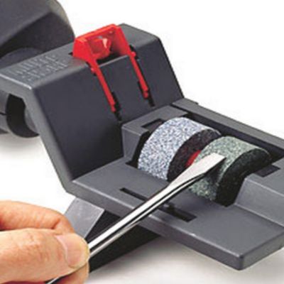 Affûteur De Forets Bleu – 10 Encoches, ABS 12,5x10,5x1,5cm, Pour Meuleuse, Multi-usages Compact Et Léger