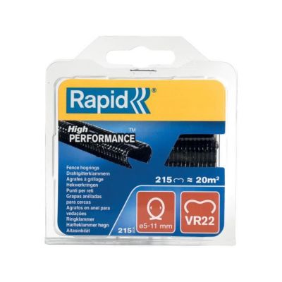 Agrafes pour grillage RAPID VR22 noir 215 pièces 5-11 mm