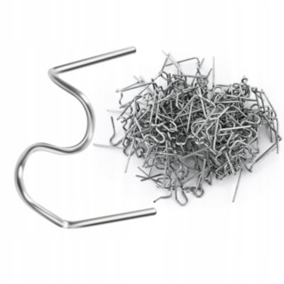 Agrafes pour Soudure Plastique Forme S 0,8 mm - 100 Pièces, Haute Résistance, Réparation Auto - DIY