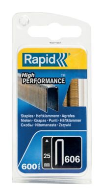 Agrafes Rapid n°606 25 mm Acier galvanisé haute résistance
