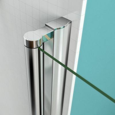 Aica 76x187cm Porte Pivotante Porte De Douche Paroi De Douche En Niche Verre Anticalcaire