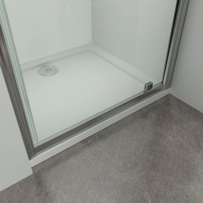Aica Porte De Douche 76x185 Cm Porte Pivotante Installation En Niche Verre Securit