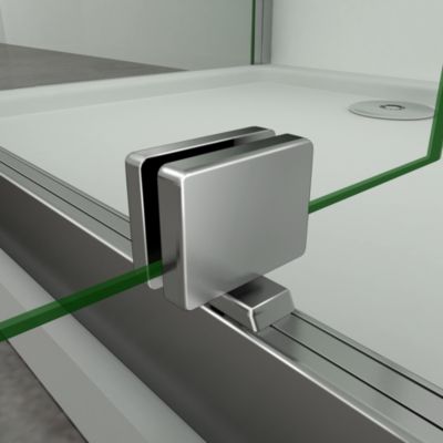 Aica Porte De Douche 76x185 Cm Porte Pivotante Installation En Niche Verre Securit
