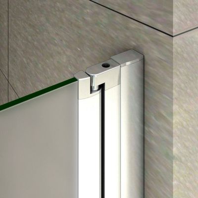 Aica Porte De Douche 80x185cm Porte Battante Verre Satiné Et Anticalcaire Porte Battante En Niche
